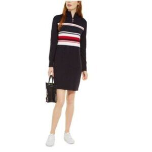 Tommy Hilfiger Quarter-Zip Sweater Dress